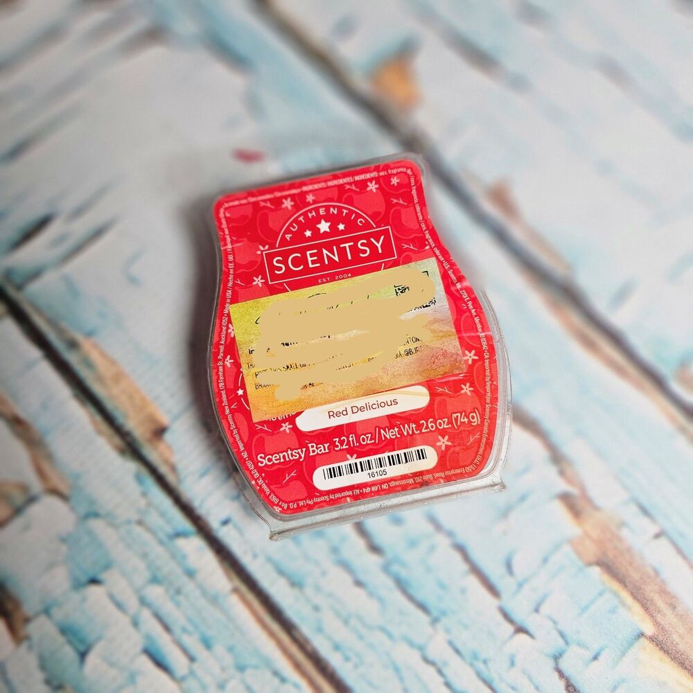 Scentsy Red Delicious Wax Bar Retired Crisp Juicy Apple Fragrance 3.2 Authentic